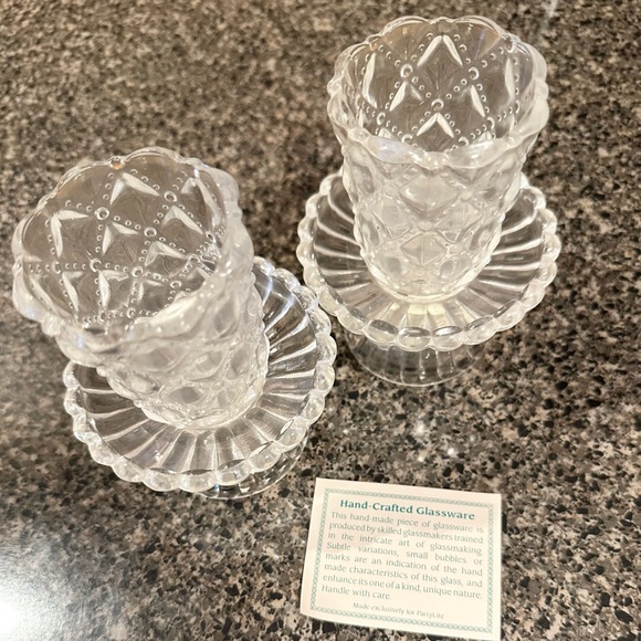 PartyLite Quilted Crystal Pair Candleholders NWT - Picture 2 of 9